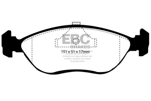 EBC Ultimax front brake pads for Volvo 480, Volvo 440
