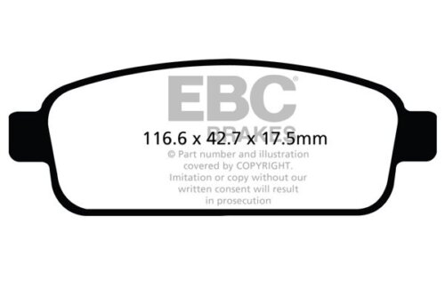 EBC Ultimax stražnje kočione pločice za Chevrolet Cruze, Opel Ampera