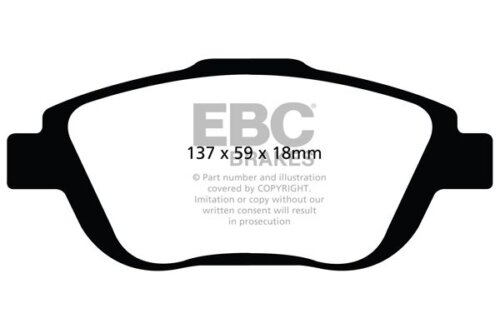 EBC Ultimax front brake pads for Peugeot 2008, Opel Mokka
