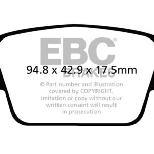 EBC Ultimax stražnje kočione pločice za Alfa Romeo Mito