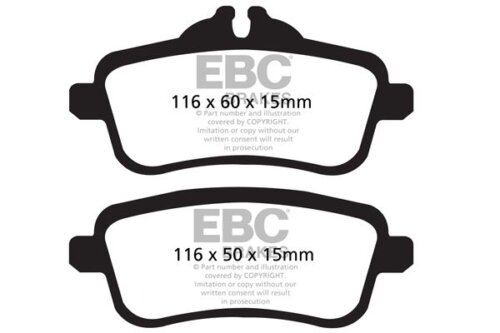 EBC Ultimax rear brake pads for Mercedes-Benz CLA, Mercedes-Benz CLA-Class