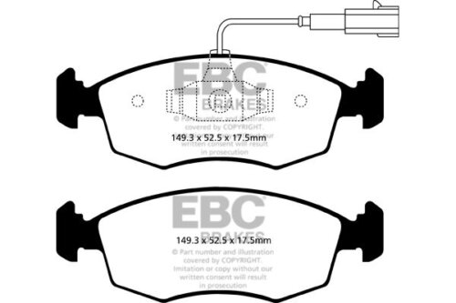 EBC Ultimax front brake pads for FIAT 500, FIAT Punto