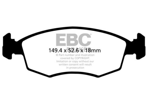 EBC Ultimax front brake pads for FIAT Panda, Lancia Ypsilon