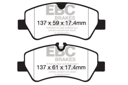 EBC Ultimax stražnje kočione pločice za Ford Transit Courier, Ford Transit