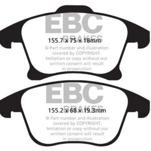 EBC Ultimax prednje kočione pločice za Ford Fusion, Ford Mondeo