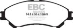 EBC Ultimax front brake pads for Suzuki S-Cross, Suzuki Vitara