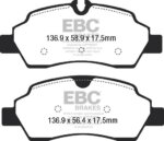 EBC Ultimax rear brake pads for Ford Transit Courier, Ford Transit
