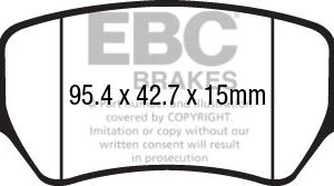 EBC Ultimax rear brake pads for KIA Ceed, KIA Venga