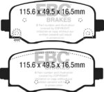 EBC Ultimax rear brake pads for Dodge Hornet, Alfa Romeo Tonale