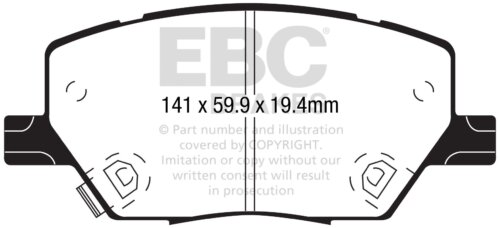 EBC Ultimax front brake pads for Dodge Hornet, Alfa Romeo Tonale