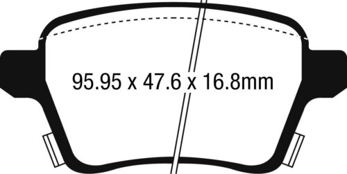 EBC Ultimax rear brake pads for Opel Adam, Opel Corsa
