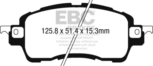 EBC Ultimax front brake pads for Mazda 2
