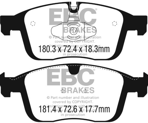 EBC Ultimax front brake pads for Volvo XC60