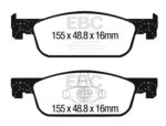 EBC Ultimax front brake pads for Renault Clio, Dacia Logan MCV