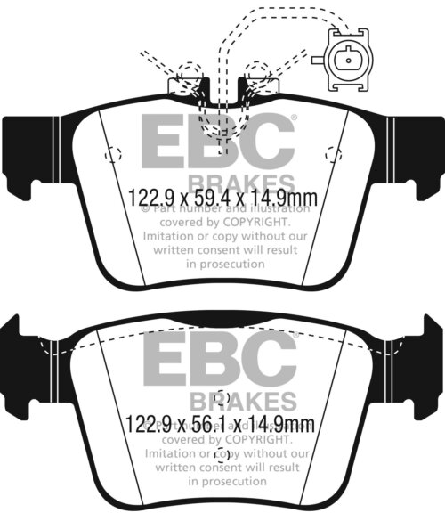 EBC Ultimax rear brake pads for Maserati Ghibli