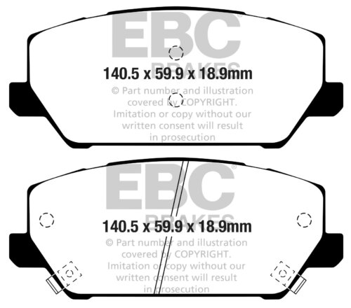 EBC Ultimax prednje kočione pločice za Hyundai i30, Hyundai Kona