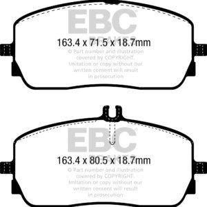 EBC Ultimax prednje kočione pločice za Mercedes-Benz A-Class, Mercedes-Benz B-Class