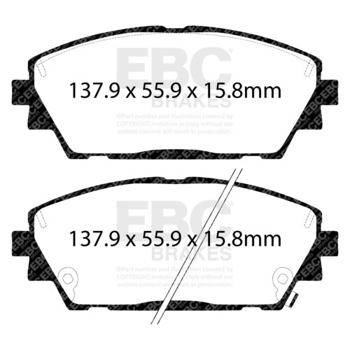 EBC Ultimax front brake pads for Mazda 3