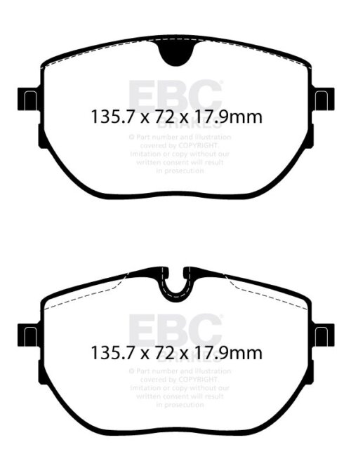 EBC Ultimax front brake pads for VW Transporter