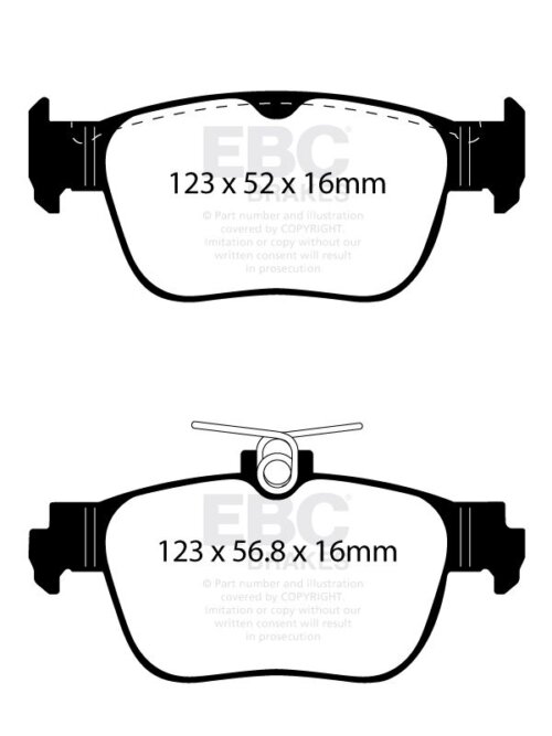 EBC Ultimax rear brake pads for SEAT Leon, Seat Leon
