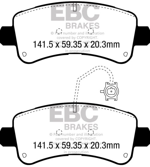 EBC Ultimax stražnje kočione pločice za Fiat Ducato, FIAT Ducato