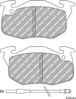 Ferodo DS Performance front brake pads for Renault Espace, Renault Clio