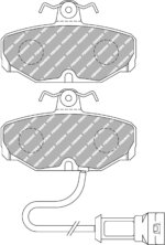 Ferodo DS Performance rear brake pads for Ford Scorpio, Ford Escort