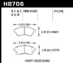 Hawk HP+ brake pads