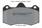 Pagid Street+ front brake pads for Lotus 3-Eleven, McLaren 12C