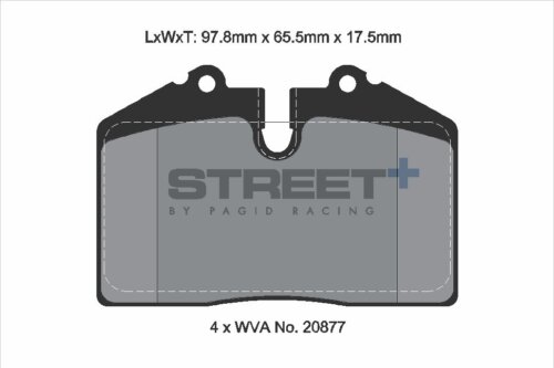Pagid Street+ front brake pads for Porsche 911, Porsche 968