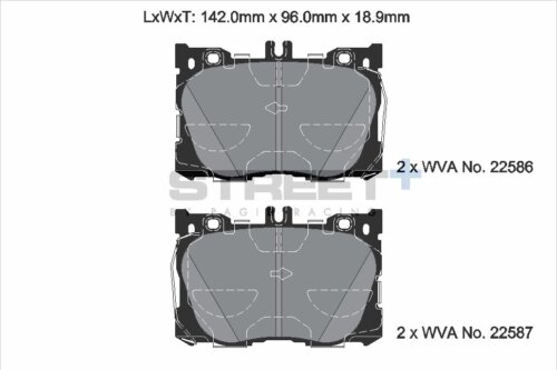 Pagid Street+ front brake pads for Mercedes-Benz C-Class, Mercedes-Benz CLS
