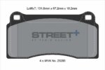 Pagid Street+ front brake pads for Dodge Viper, Lamborghini Murciélago