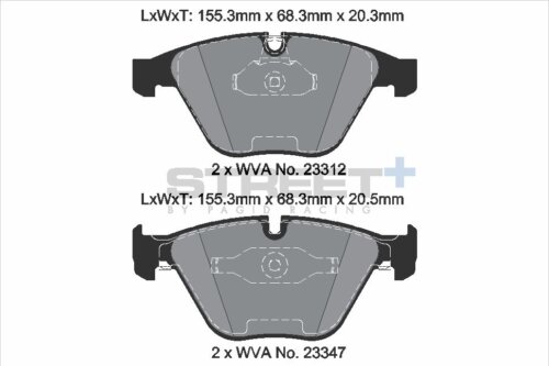 Pagid Street+ front brake pads for BMW 1, BMW 3