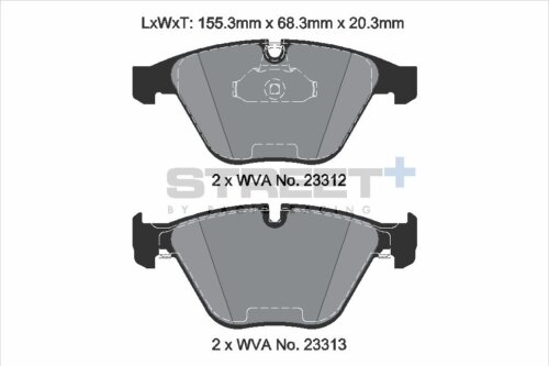 Pagid Street+ front brake pads for BMW 1, BMW 3