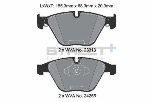 Pagid Street+ front brake pads for BMW 1, BMW 3