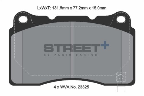 Pagid Street+ front brake pads for Honda NSX, Toyota GT 86