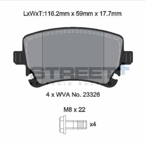 Pagid Street+ stražnje kočione pločice za VW Golf Cabriolet, VW Golf