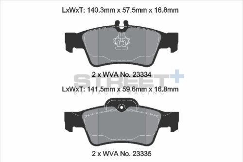 Pagid Street+ rear brake pads for Mercedes-Benz CL, Mercedes-Benz CLS