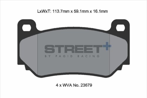 Pagid Street+ front brake pads for Lotus Europa, MG F