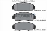 Pagid Street+ front brake pads for Honda Civic, Honda Legend