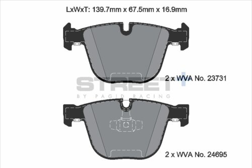 Pagid Street+ rear brake pads for BMW 1, BMW 3