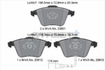 Pagid Street+ front brake pads for VW Scirocco, VW Golf Cabriolet