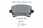 Pagid Street+ rear brake pads for VW Scirocco, SEAT Exeo ST