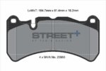Pagid Street+ front brake pads for Alfa Romeo Stelvio, Alfa Romeo Giulia