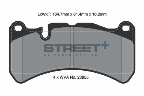 Pagid Street+ front brake pads for Alfa Romeo Stelvio, Alfa Romeo Giulia