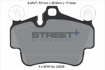 Pagid Street+ front brake pads for Porsche Boxster, Porsche 911