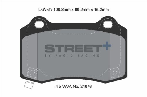 Pagid Street+ rear brake pads for Alfa Romeo 156, Alfa Romeo Spider