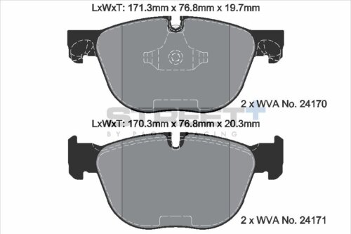 Pagid Street+ front brake pads for BMW X4, BMW X6
