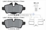 Pagid Street+ rear brake pads for Mini MINI Convertible, Mini MINI Coupe