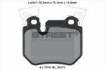Pagid Street+ rear brake pads for BMW 1
